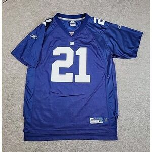 New York Giants Tiki Barber‎ Reebok NFL Equipment Jersey Blue Size XL BOYS YOUTH